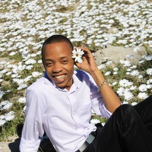 Zwai in the flowers at Groote Post
