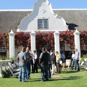 Meerlust Red Lunch - Manor House and guests