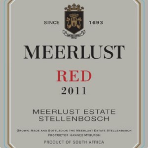 Meerlust Estate - Meerlust Red 2011 label