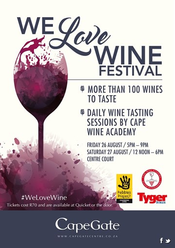 "We Love Wine" returns to Capegate in August