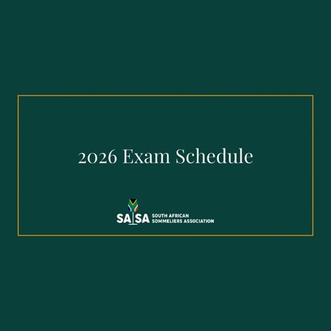 South African Sommeliers Association's nationwide exam schedule 2026