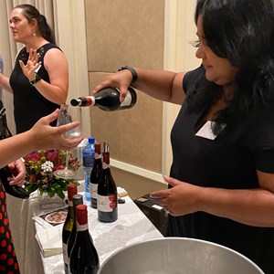 Pouring wine at Night of the Stars wine tasting