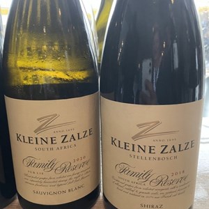 Kleine Zalze Family Reserve Sauvignon Blanc 2020, Kleine Zalze Family Reserve Shiraz 2018