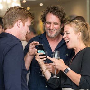 Sebastian Beaumont (Beaumont Family Wines) with guests at auction