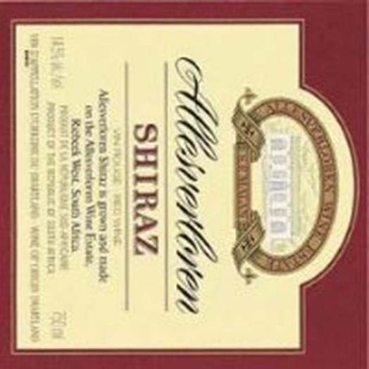 Allesverloren Shiraz 1998 wine.co.za
