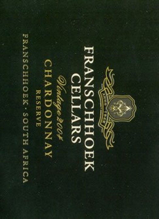 Franschhoek Cellar Reserve Chardonnay 2004 wine.co.za
