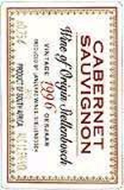 Lanzerac Cabernet Sauvignon 1996 Wine co za