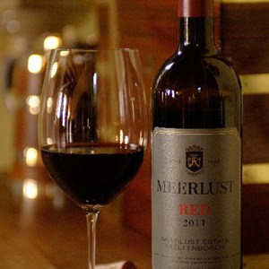 Meerlust Esate - a glass of Meerlust Red