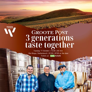 Groote Post wines heads to Stellenbosch for Woordfees 2022