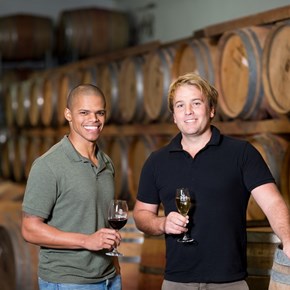 Villiera Winemakers Nathan Valentine and Xander Grier