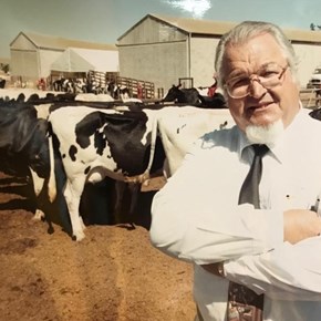 Peter Pentz Sr with Dairy