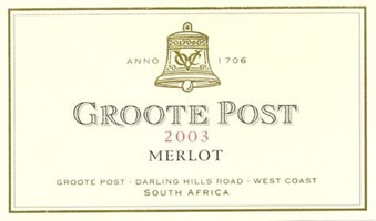 Groote Post Merlot 2003