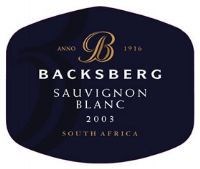 Backsberg Sauvignon Blanc 2003