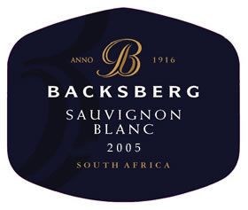 Backsberg Sauvignon Blanc 2005