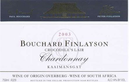 Bouchard Finlayson Crocodiles Lair / Kaaimansgat Chardonnay 2003