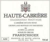 Haute Cabrière Chardonnay Pinot Noir 2000